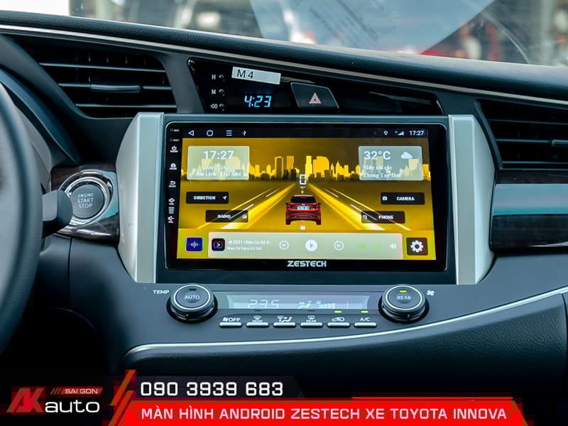 Màn hình Zestech Toyota Innova 18 Hình ảnh màn hình Zestech lắp trên xe Innova