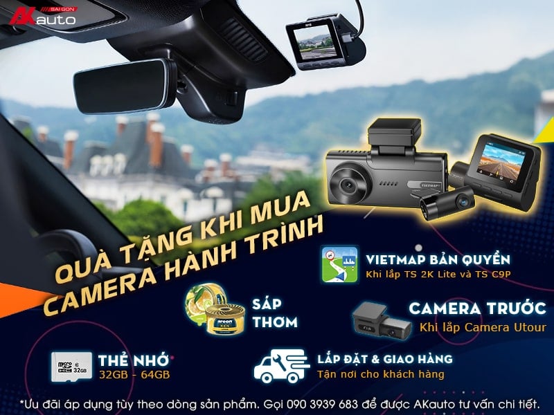 Chương trình ưu đãi độc quyền khi lắp phụ kiện tại AKauto SaiGon 11 Chương trình quà tặng khuyến mãi khi lắp camera hành trình